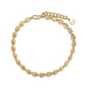 Golden Rhinestone Pear Tennis Bracelet