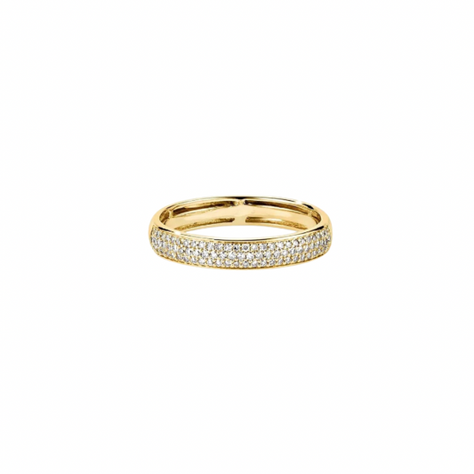 Vermeil Rhinestone Band Ring