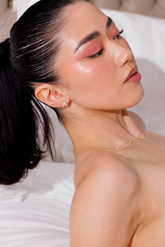 Trio Mixed Stone Stud Earrings