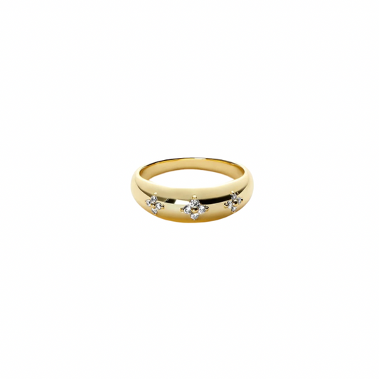 Vermeil Trio Clover Ring