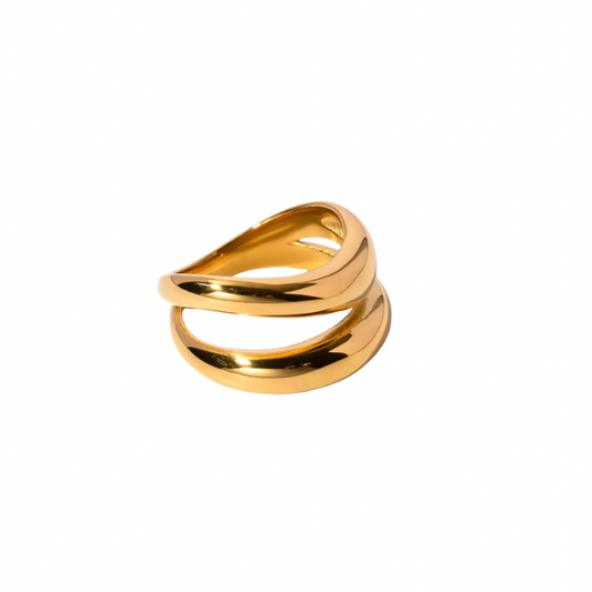 Gold Duo Irregular Ring