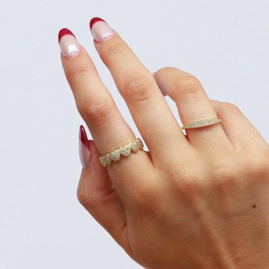 Vermeil Pavé Signet Ring