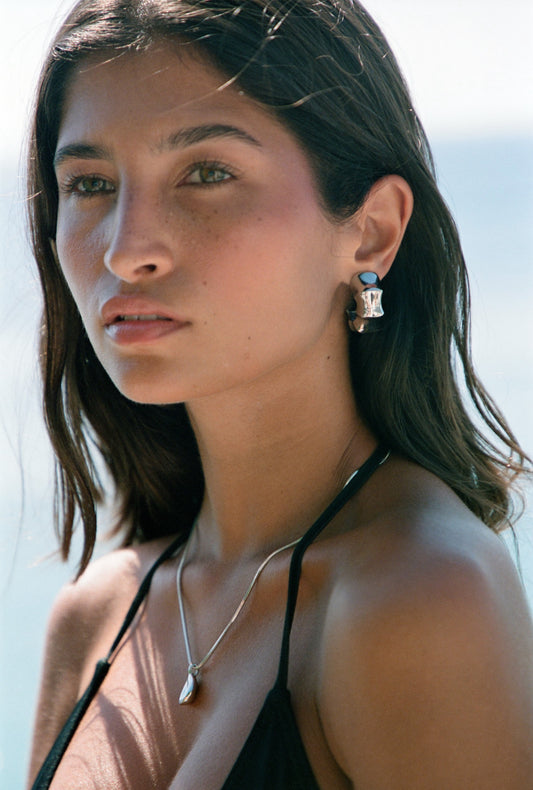 Bamboo Hoops Silver