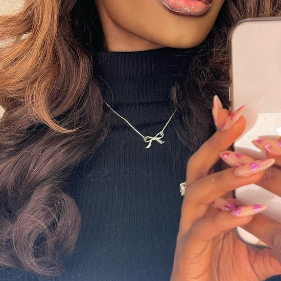 Bow Stud Earrings Silver