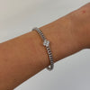Clover Chain Adjustable Bangle Silver