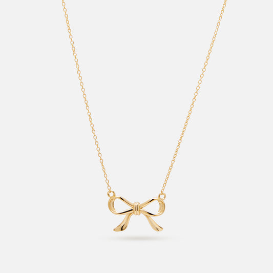 Fine Chain Bow Necklace