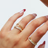 Vermeil Star and Moon Duo Ring Set