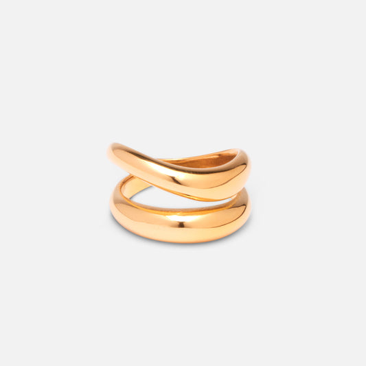 Duo Irregular Ring Gold