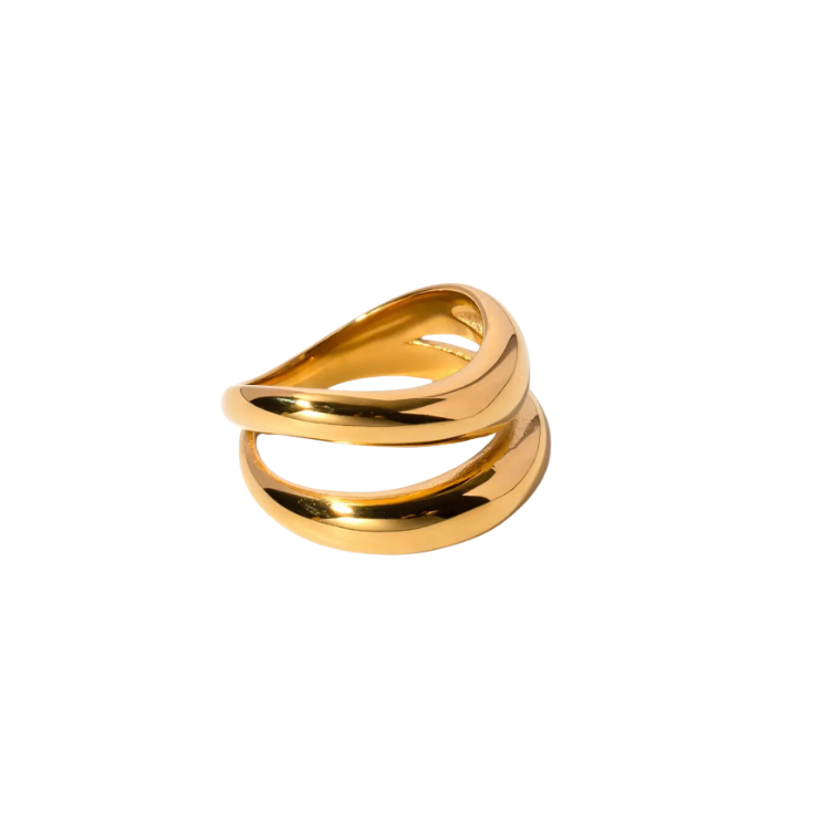 Duo Irregular Ring Gold