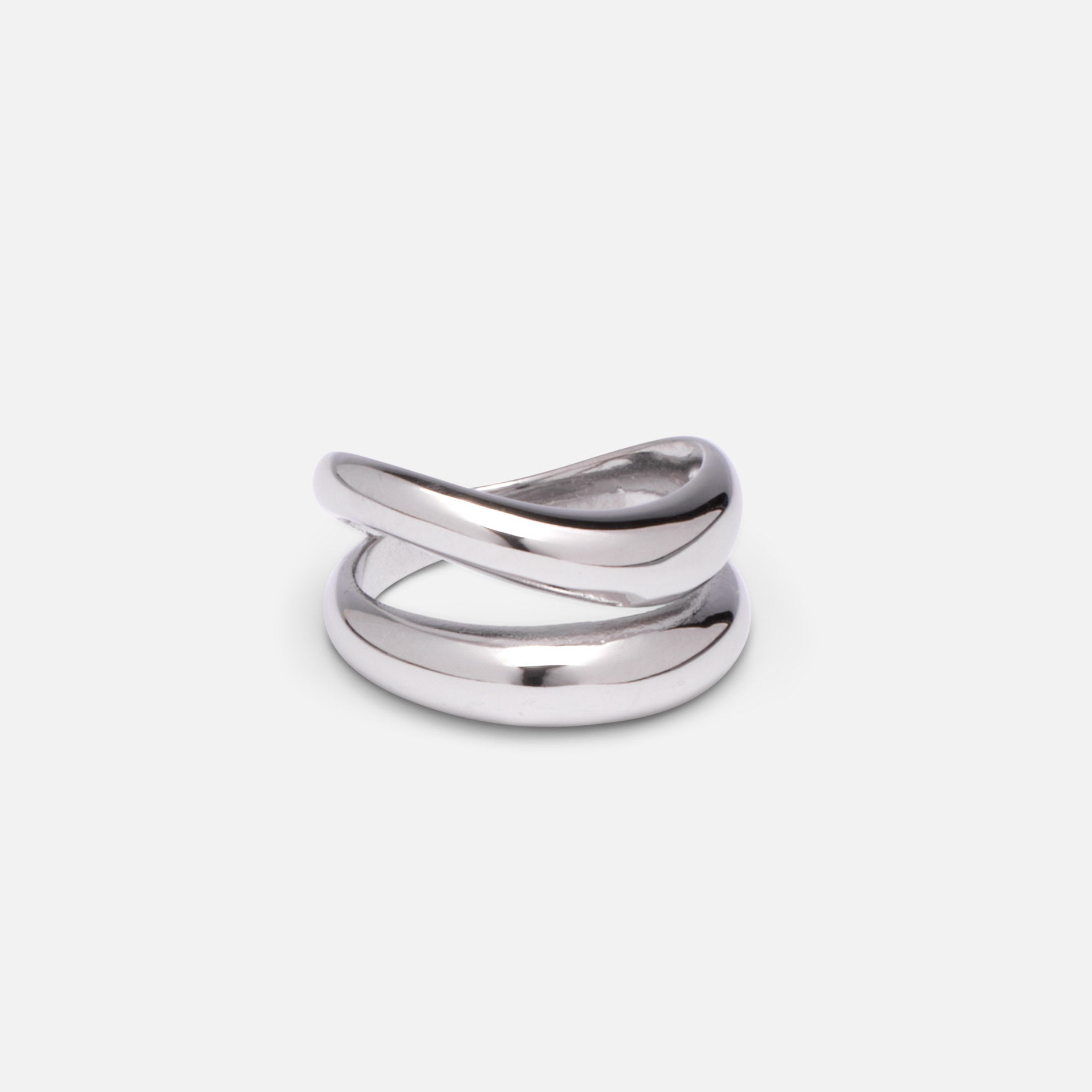 Duo Irregular Ring Silver