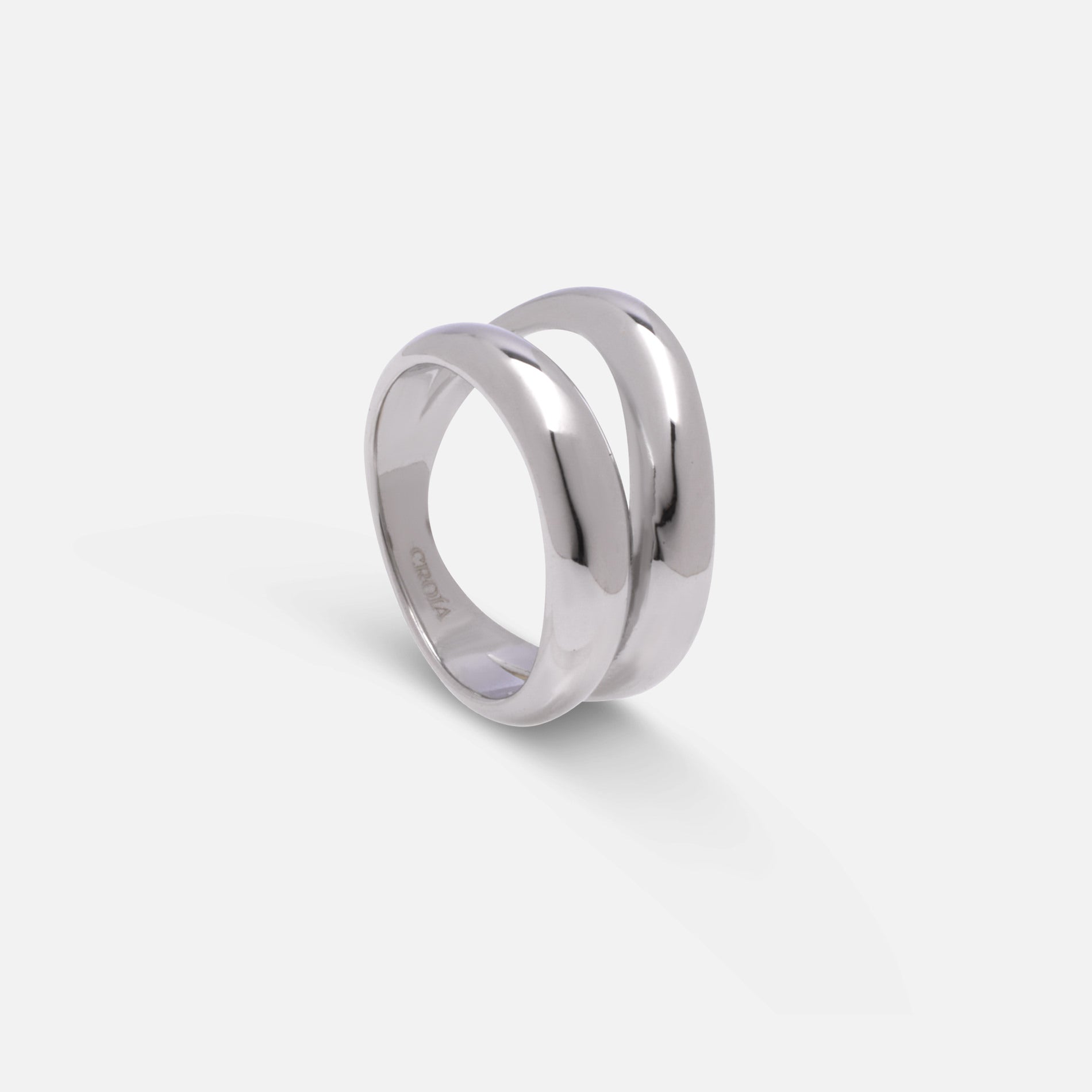 Duo Irregular Ring Silver