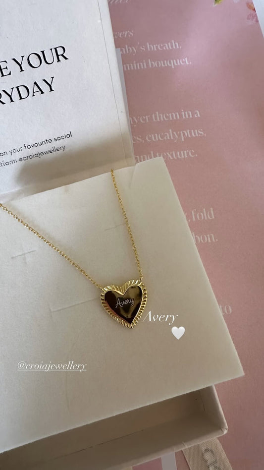 Engraved Heart Pendant