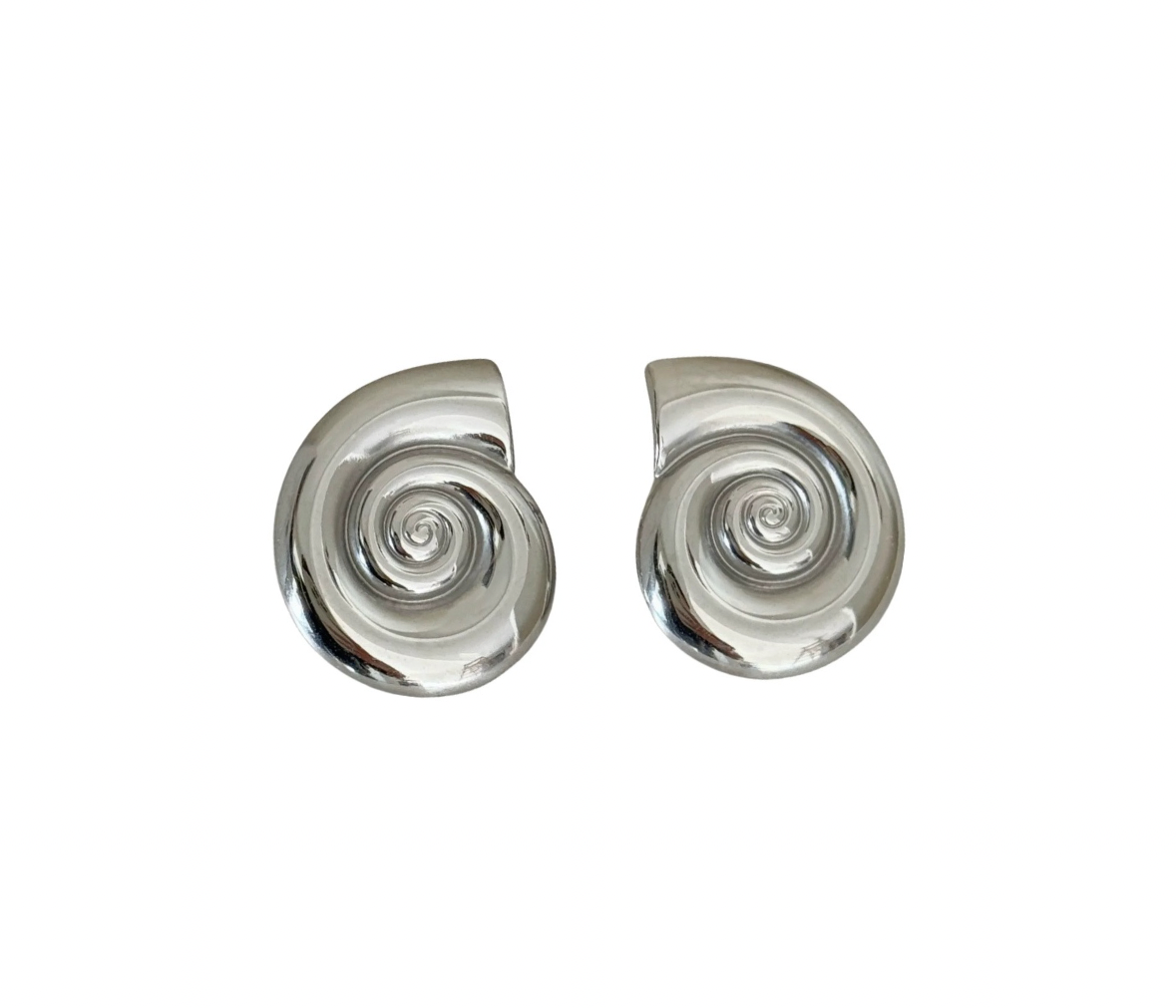 Spiral Shell - Sterling Silver good Earrings