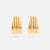 Gold Ribbed Statement Hoop