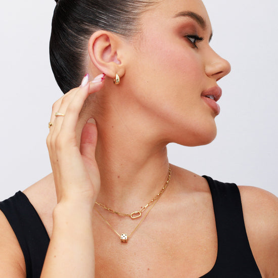 Mini Dome Hoops Gold