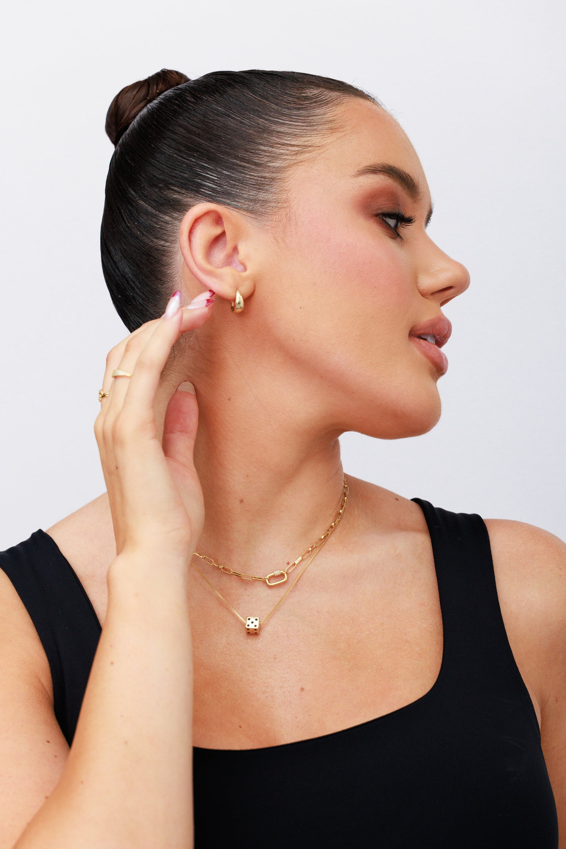 Mini Dome Hoops Gold