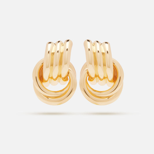 Mini Knot Earrings Gold
