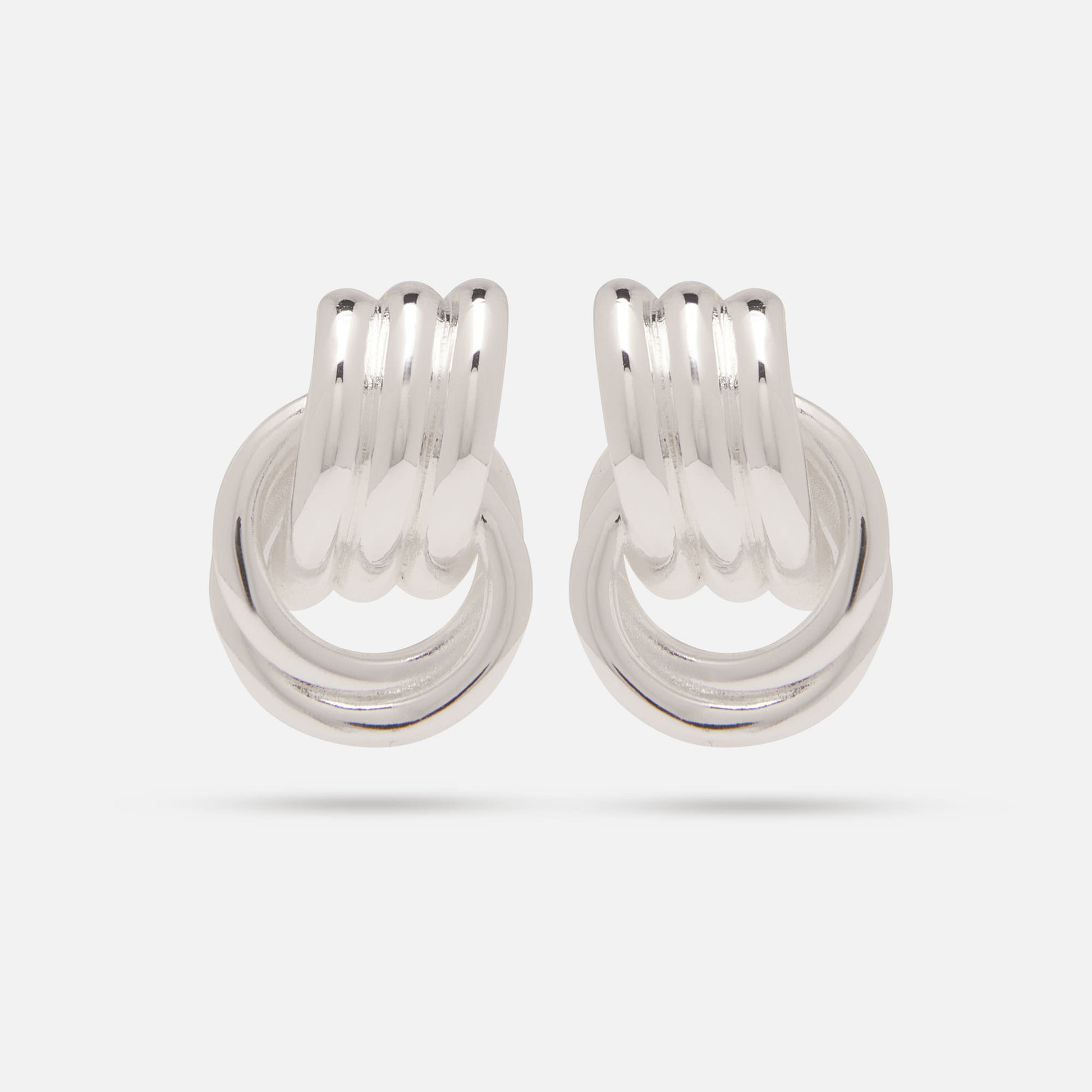 Mini Knot Earrings Silver