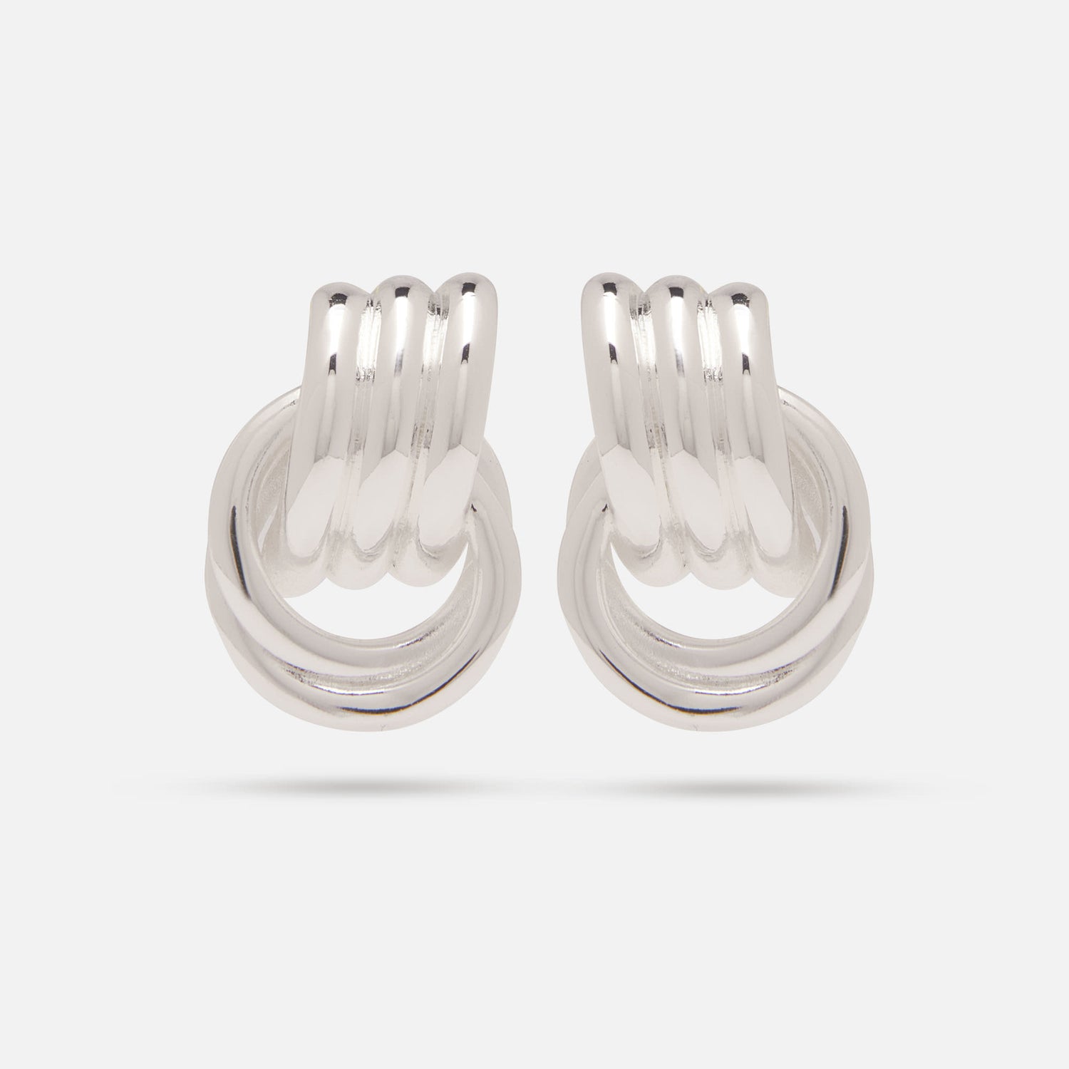 Mini Knot Earrings Silver
