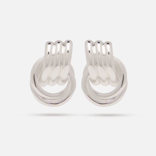 Mini Knot Earrings Silver
