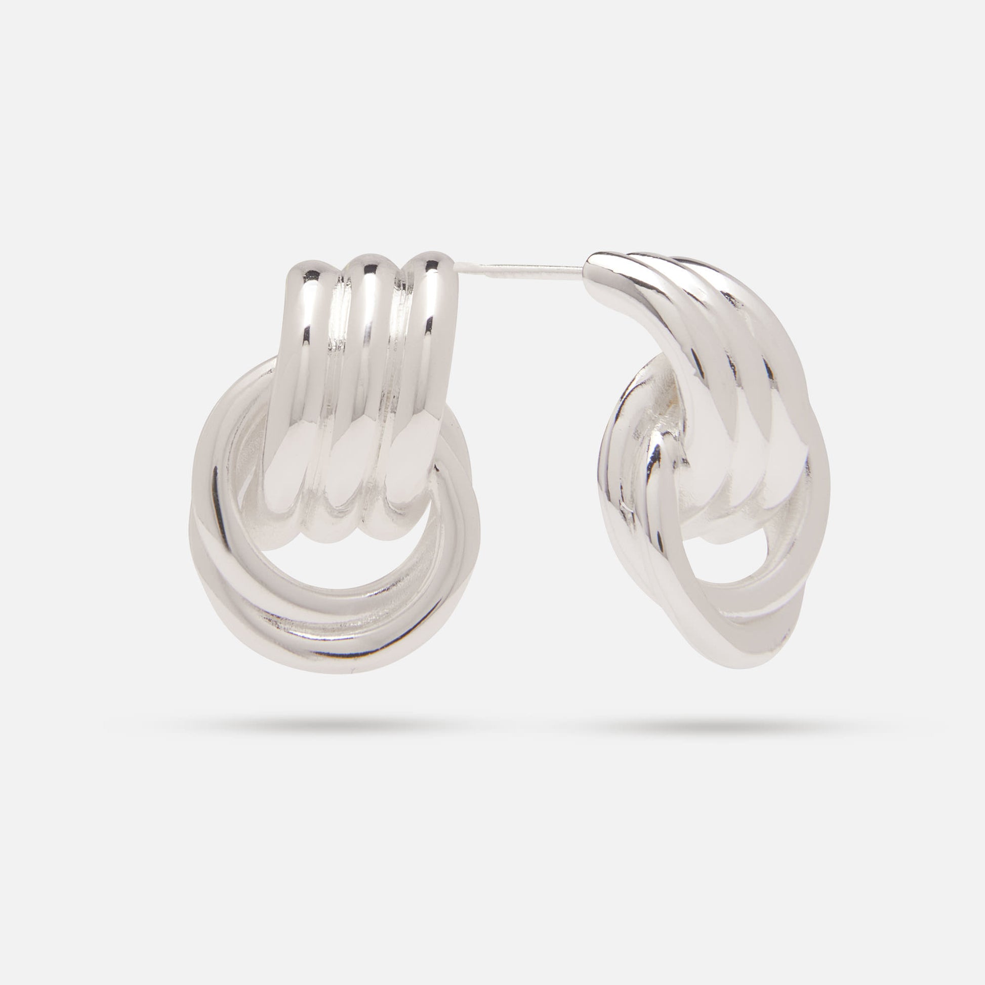 Mini Knot Earrings Silver