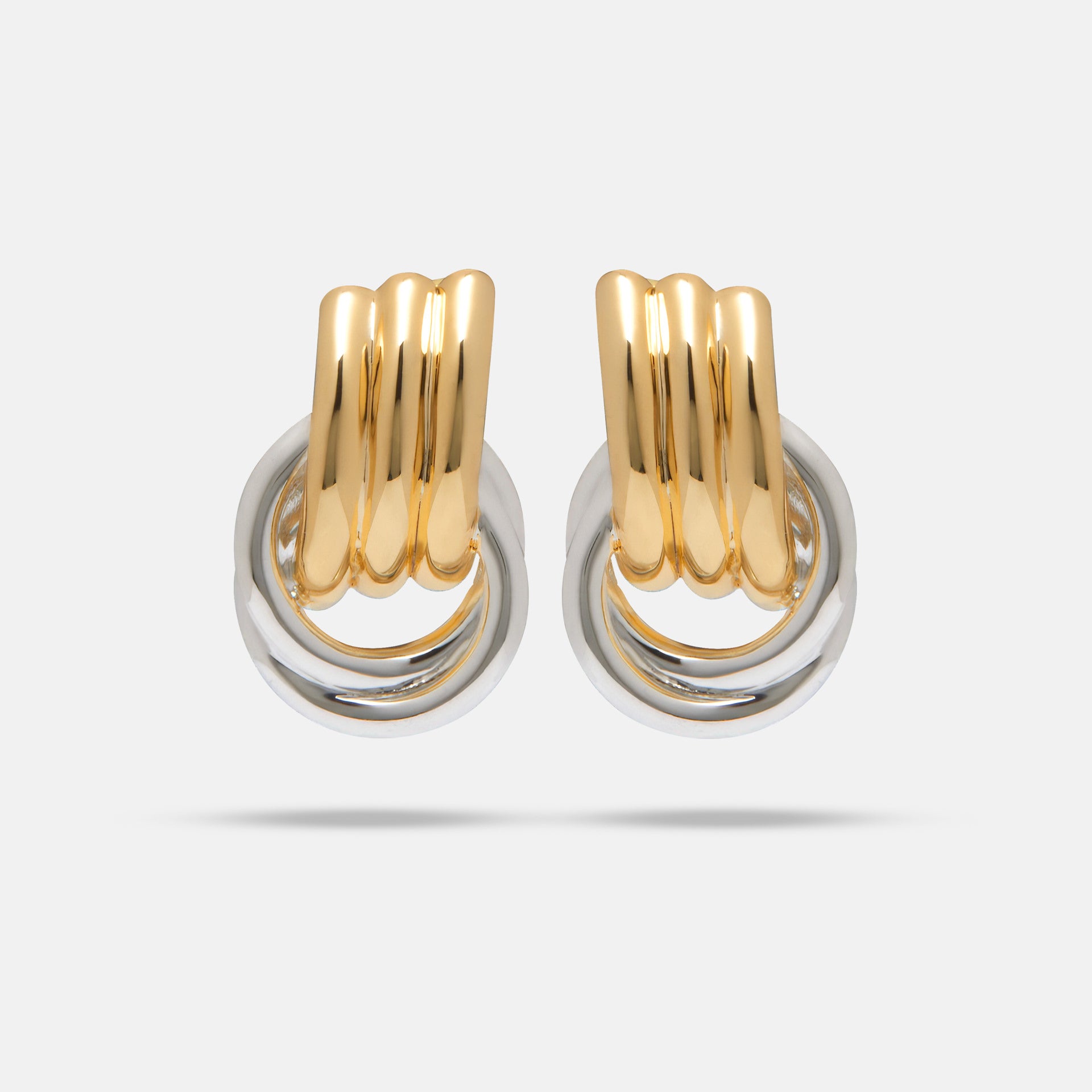 Mini Knot Earrings TwoTone
