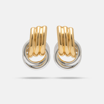 Mini Knot Earrings TwoTone
