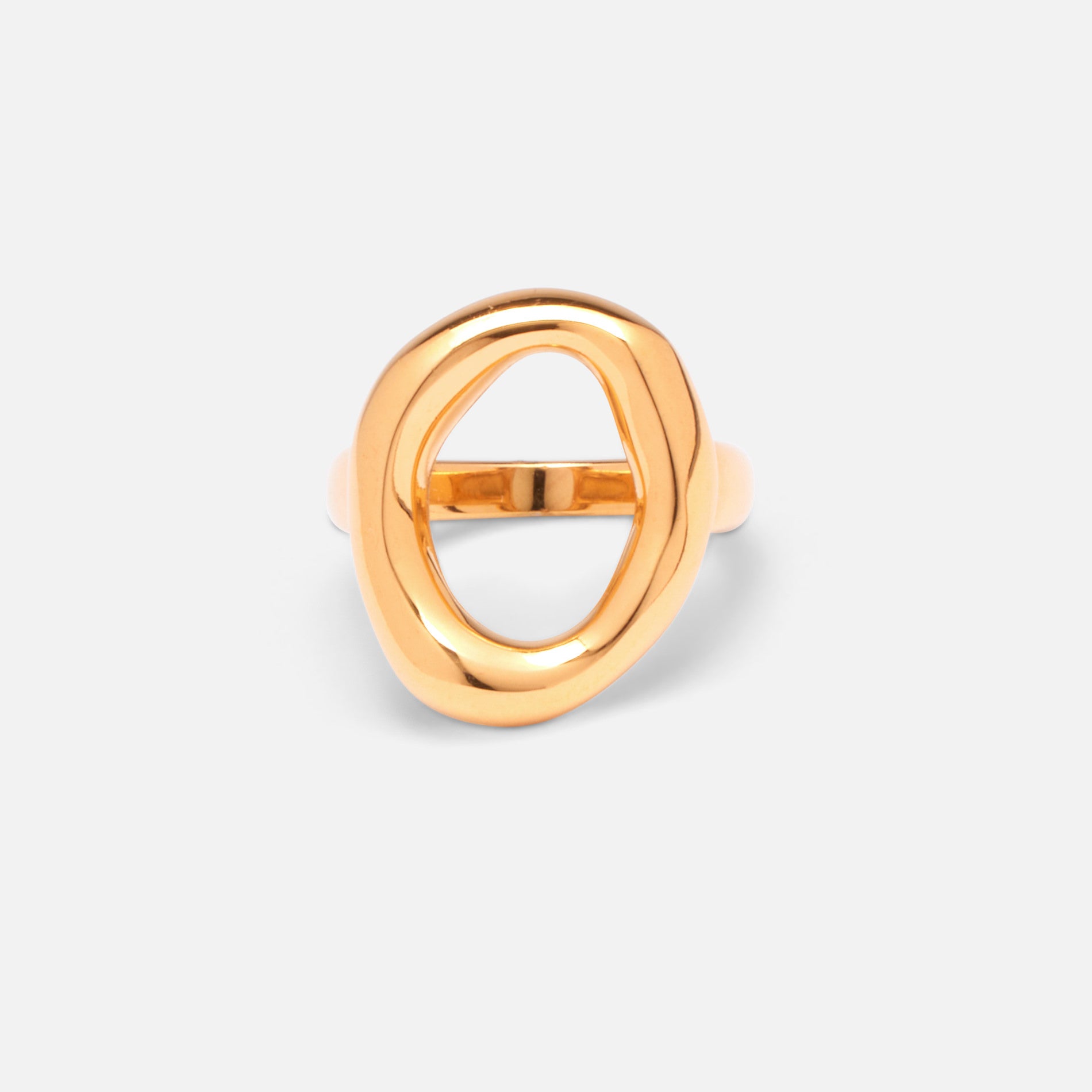 Oval Cut-Out Ring Gold