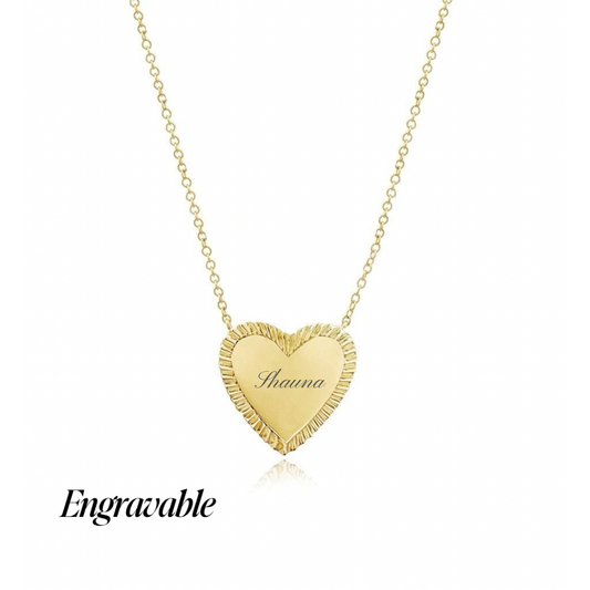 Engraved Heart Pendant