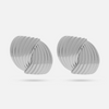 Silver vintage inspired twist earrings