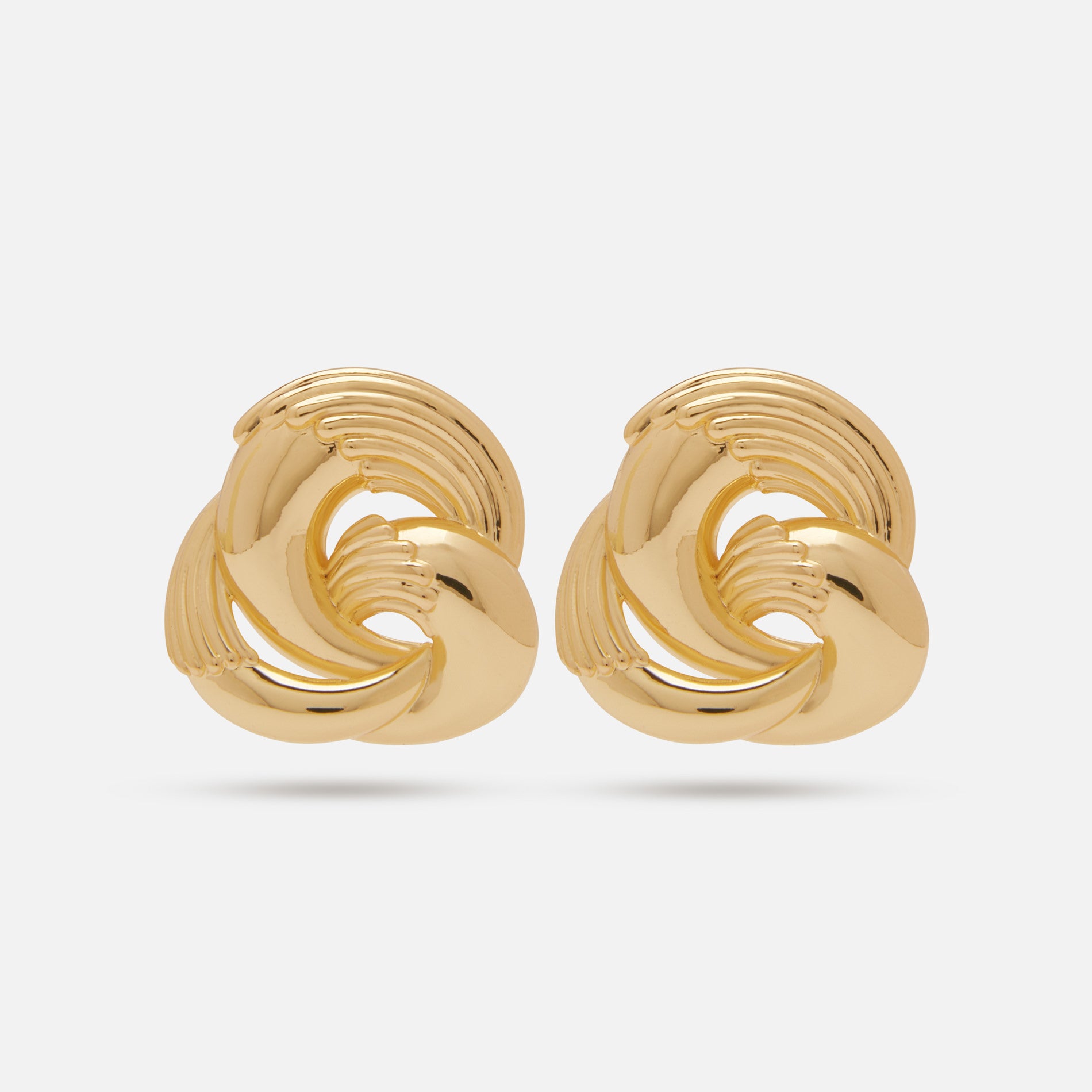 Statement Knot Earrings Gold 1