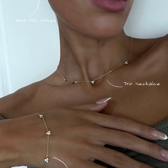 Trio_Stone_Necklace_Bracelet & Mini Domes