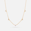 Trio Stone Necklace Gold