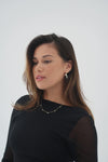 Trio Stone Necklace Gold