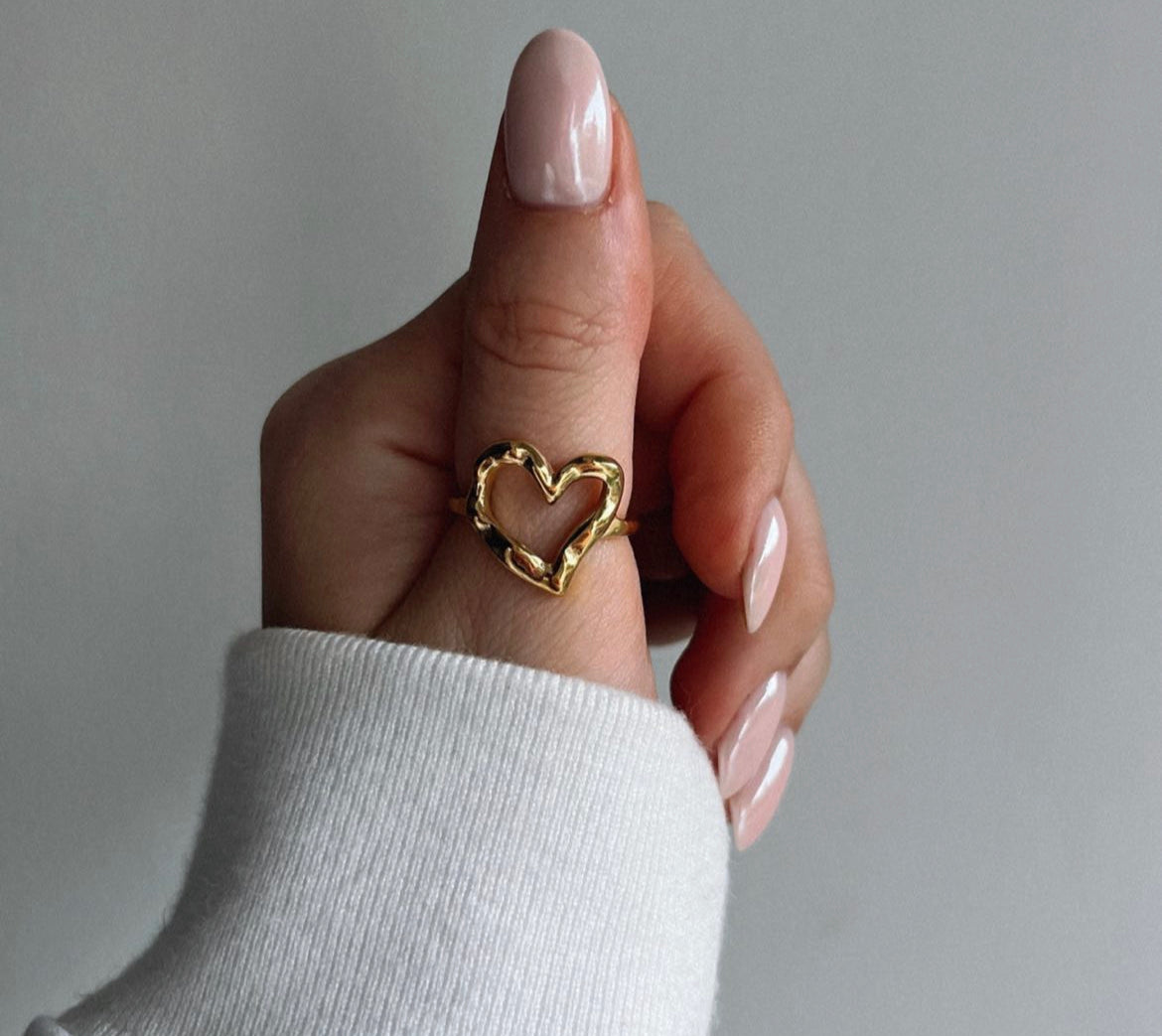 Gold Love Heart Ring