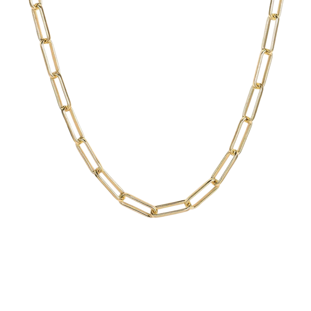 Paperclip shop gold necklace