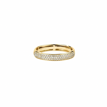 Vermeil Rhinestone Band Ring
