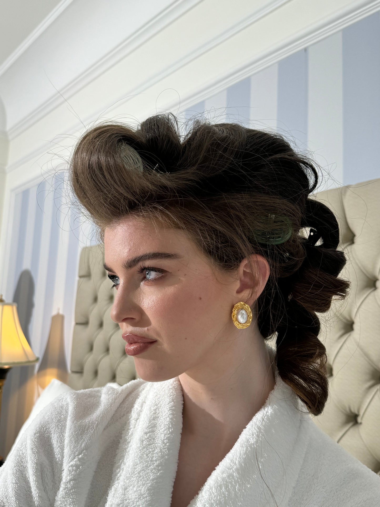 Vintage Inspired Oval Pearl Earrings