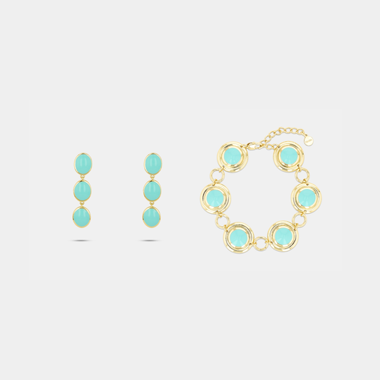 Thalia and Amie Aqua Set