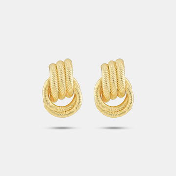 Ribbed Mini Knot Earrings