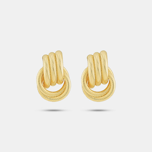 Ribbed Mini Knot Earrings