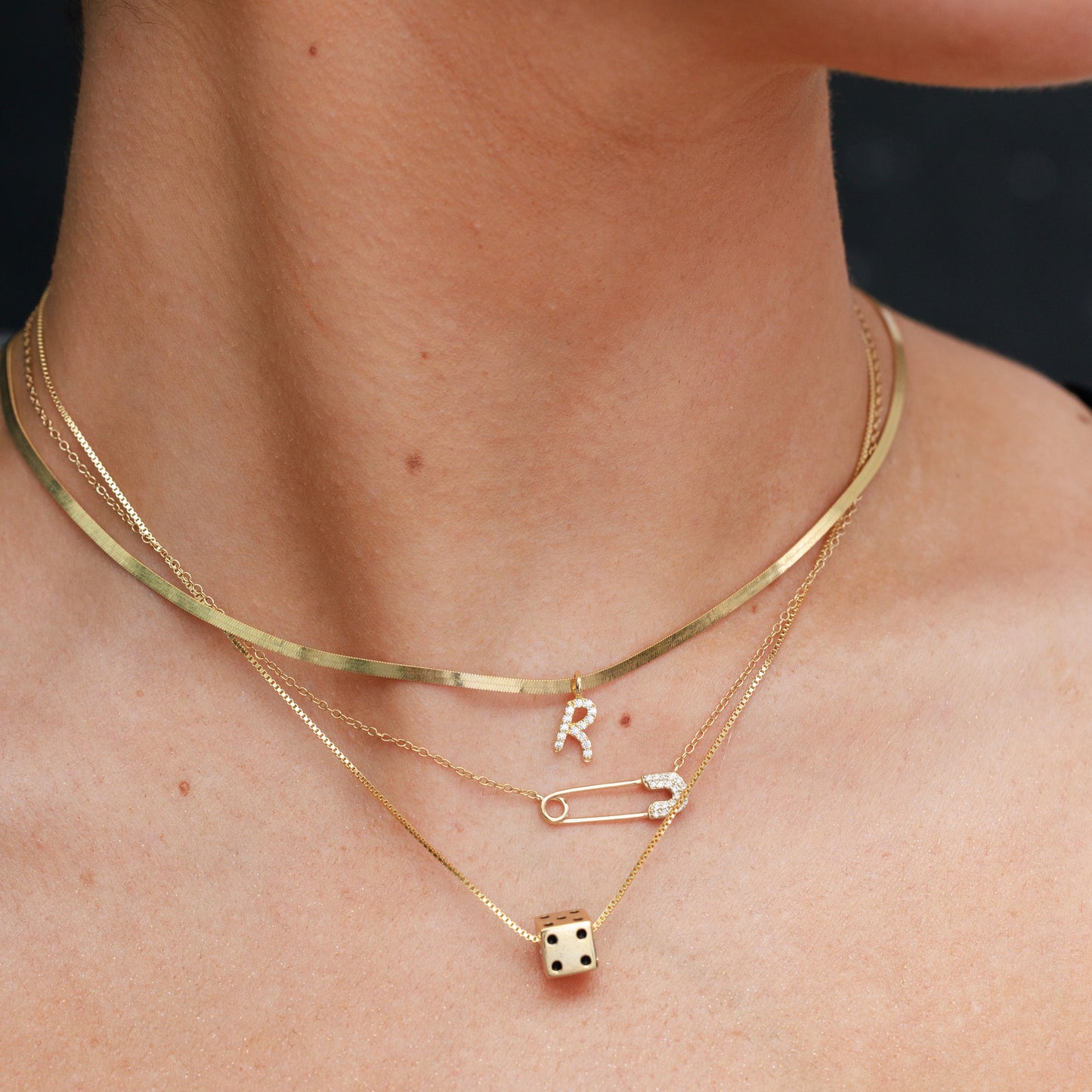 Gold Pin Necklace