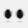 Avery Silver Onyx Earrings