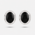 Avery Silver Onyx Earrings