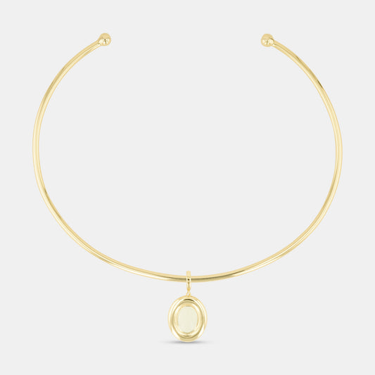 Andra Choker with Buttercream Pendant