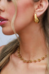 Chunky Gold Tear Drop Hoops