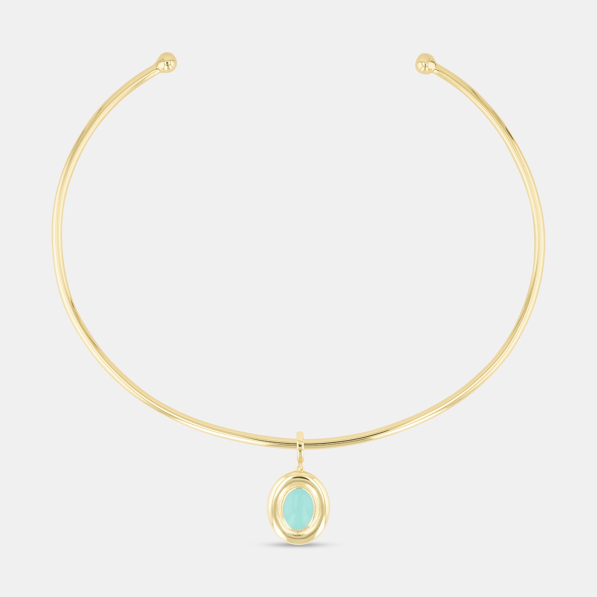 Andra Choker with Aqua Pendant