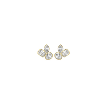 Trio Mixed Stone Stud Earrings