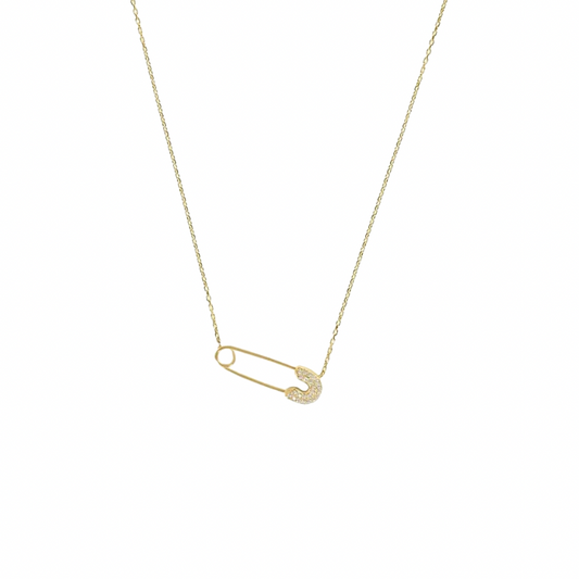 Gold Pin Necklace