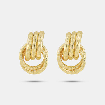 Ribbed Knot Earrings